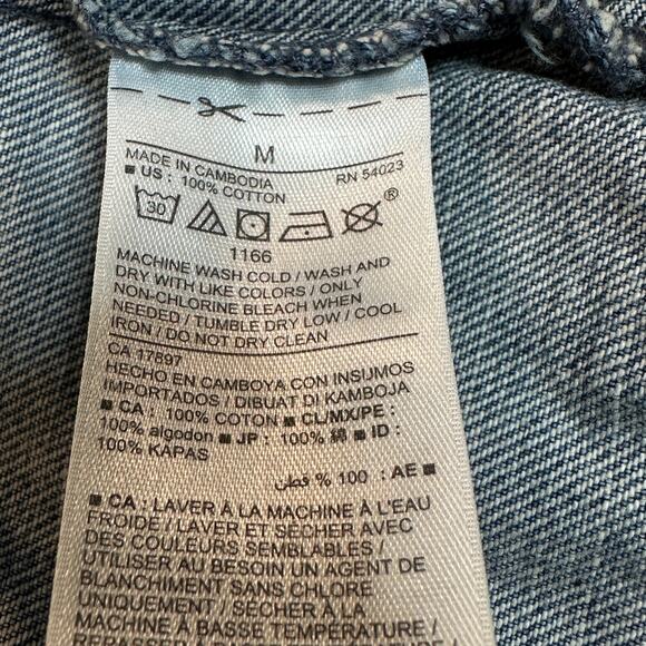 Old Navy Denim Vest Womens Medium Sleeveless 100% Cotton Button Front Vintage - Picture 4 of 12